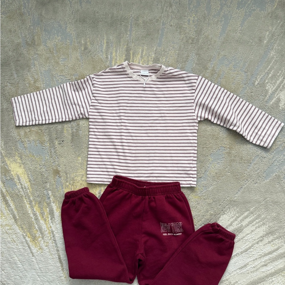 ZARA Kids Two-Piece Outfit – Long Sleeve Top & Jogger Pants